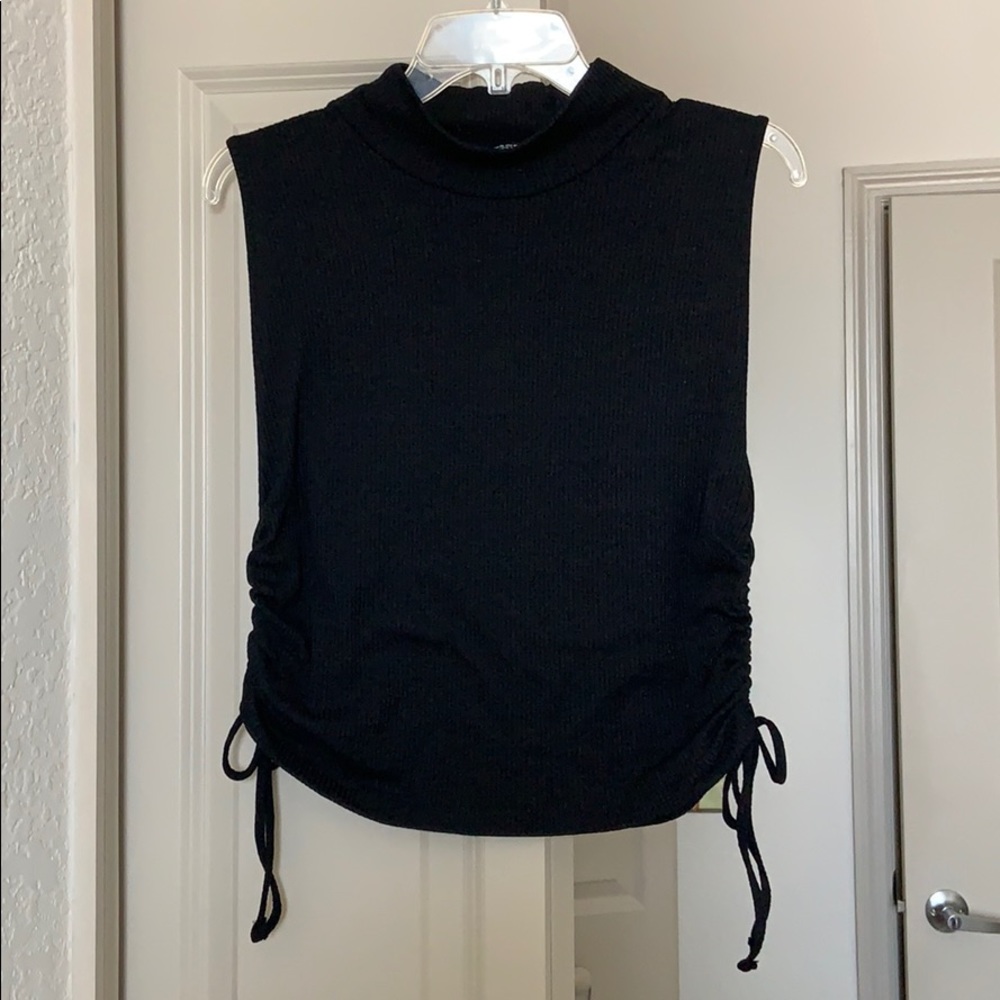 ZARA Rib Knit Mock High Neck Tank